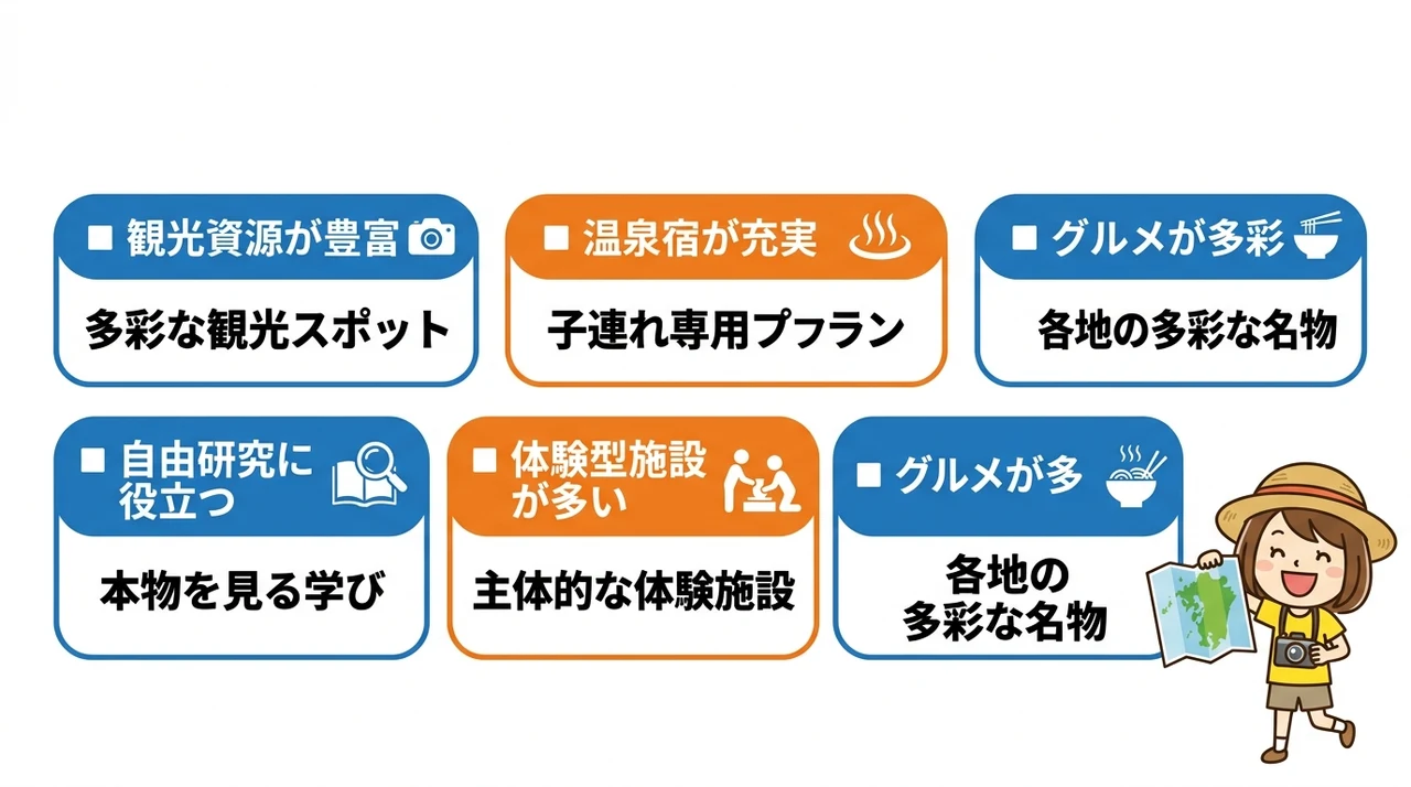 九州の子連れ旅行を成功させるメリット