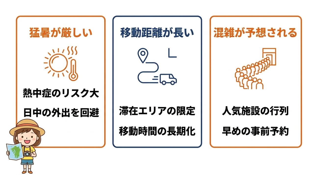 夏休みの九州旅行で注意すべきデメリット